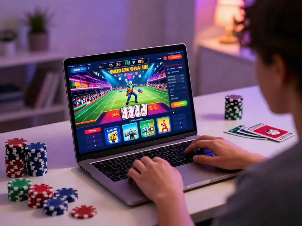 Engaging online gaming experience with fabet as players interact with live casino and sports betting features.