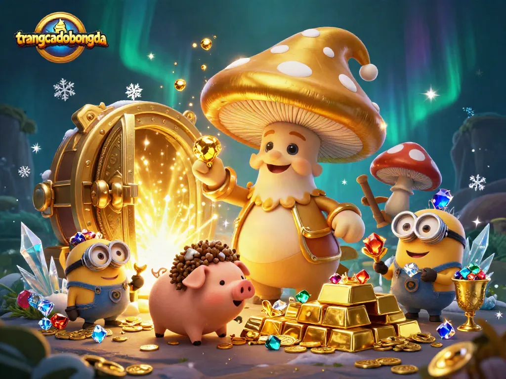 Experience the magic of trangcadobongda with wizards and treasure in this enchanting casino scene.