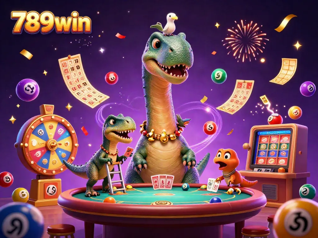Experience thrilling moments at 789win with a dynamic casino illustration showcasing exciting gaming elements.