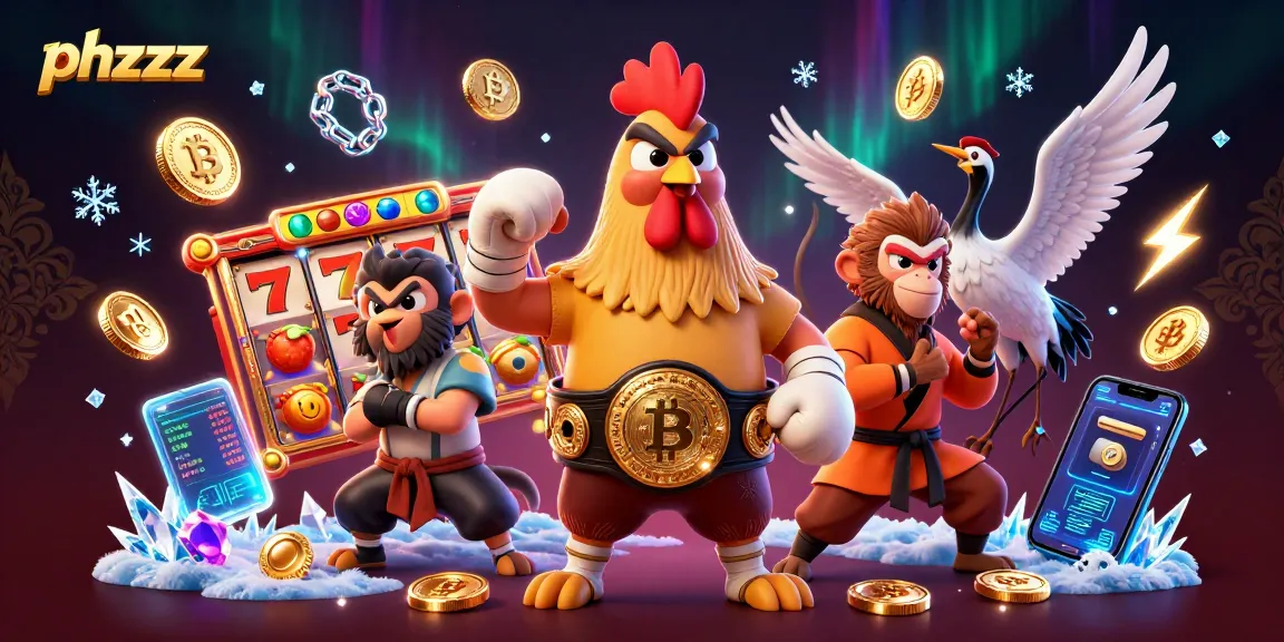 Experience thrilling gaming with phzzz at a vibrant 3D casino showdown featuring iconic characters.