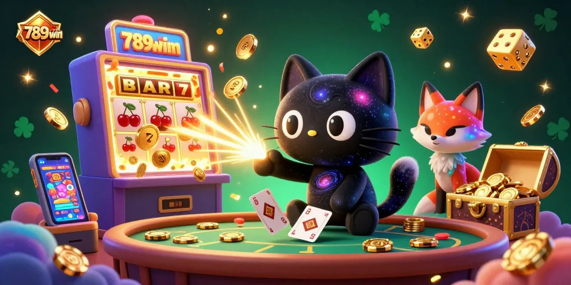 Engage in thrilling gaming at 789win with this vibrant 3D casino experience featuring lucky symbols and dynamic gameplay.