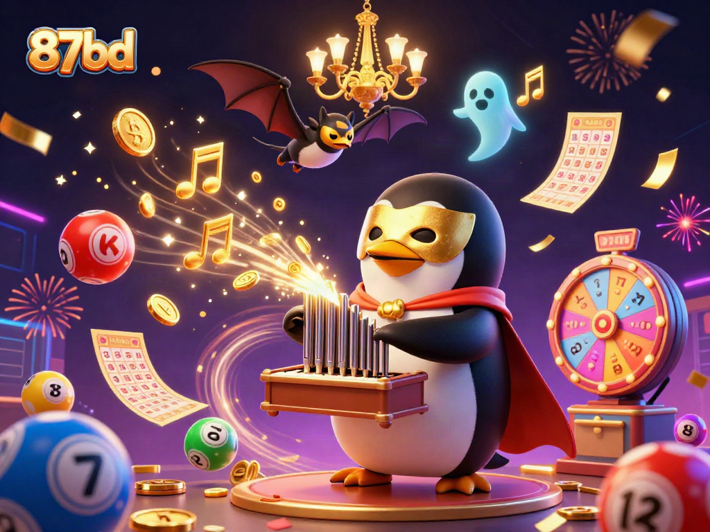 Experience thrilling wins with 87bd through an exciting casino-themed illustration.