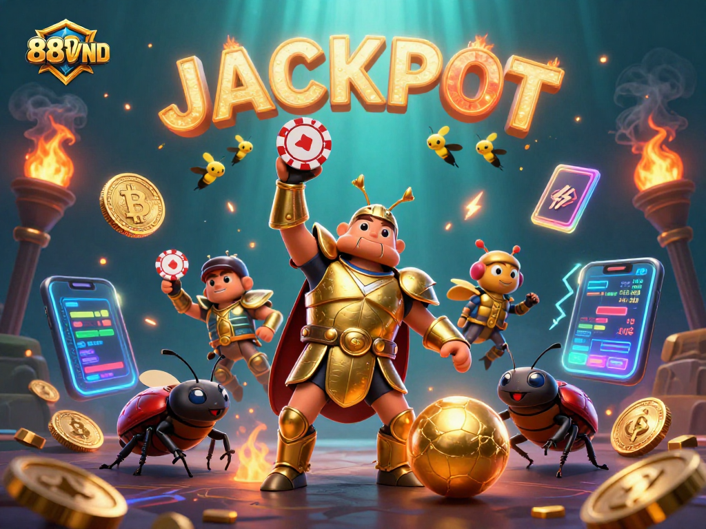 Experience winning strategies with 888VND, where the hercules beetle champions your jackpot!