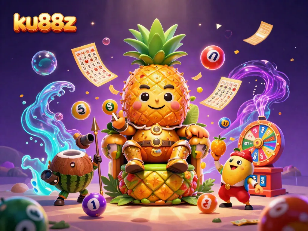 Experience vibrant gaming action with ku88z in this colorful casino adventure illustration.