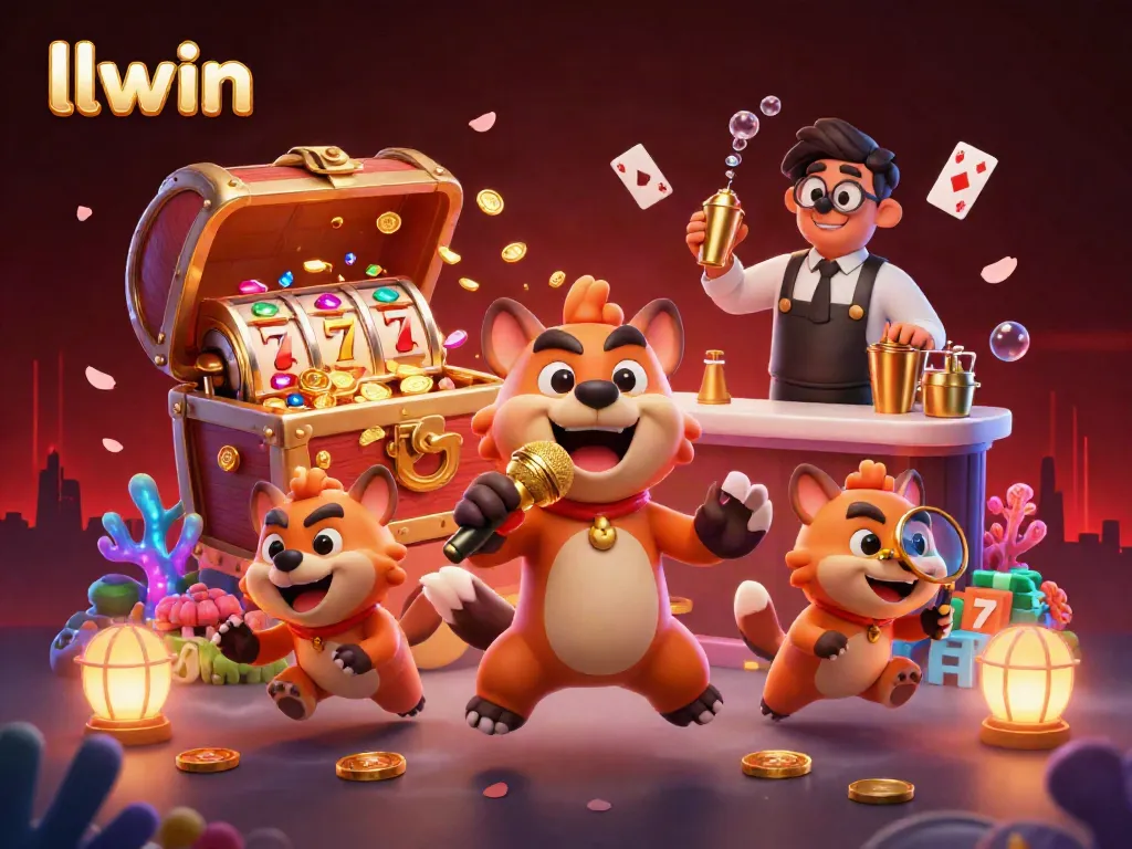 llwin hyenas run a comedy casino with a vibrant atmosphere featuring gambling elements and lively interactions.