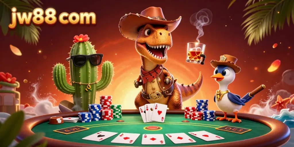 Experience the thrill of gameplay at jw88 com with a vibrant casino-inspired scene.