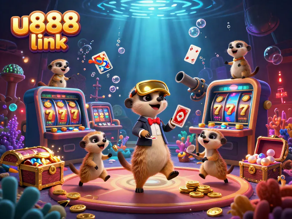 Experience the exciting u888 link casino adventure with vibrant meerkats and glowing treasures.